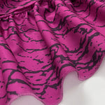 Flared Sleeves Half Sleeves Asymmetric Layered Pleated Printed Ruffle Trim Round-Neck Maxi Dresses