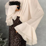 CREAM RUFFLED BLOUSE