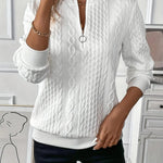 EMMA��� |  Elegant Quarter-Zip Sweater