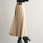 Graceful A-Line Pleated Skirt
