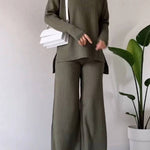 Chic Slit Casual Two-piece Set
