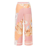 European Summer Linen Blend Ric Rac Trims High Rise Pocket Loose Pants