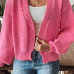 Fashion Trend Lantern Sleeve Simple Casual Coat