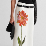 H-Line Flower Print Skirts Bottoms