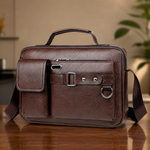 Classic Leather Messenger Bag