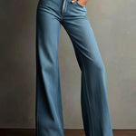 Vintage High-Waisted Wide-Leg Denim Pants