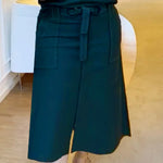 High Waisted Loose Split-Front Split-Joint Tied Waist Skirts