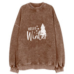 Winter Wonderland Hello Winter Vintage Sweatshirt