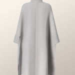 Casual High-Low Loose Solid Color Stand Collar Cape Jackets