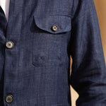 Men's Casual Linen Lapel Single Breasted Long Sleeve Thin Jacket