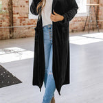 Velvet cardigan without buttons
