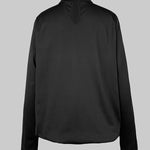 Long Sleeves Loose Buttoned Hollow Printed Split-Joint High Neck Sweatshirt Tops