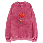 Heart Balloon Adventure Vintage Sweatshirt