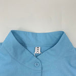 Loose Short Sleeves Solid Color Mock Neck Blouses&Shirts Tops