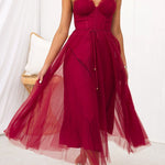 Modern-day Princess Chiffon Suspenders Party Maxi Dress