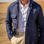 Men's Casual Linen Lapel Single Breasted Long Sleeve Thin Jacket