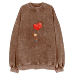 Heart Balloon Adventure Vintage Sweatshirt