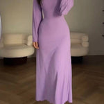 Elegant Tie-waist Knitted Dress
