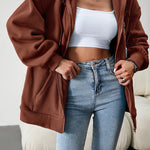 Loose Casual Sweater Cardigan Hooded Jacket