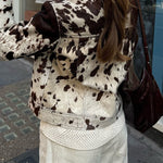 Women's Lapel Comfortable Casual Printed Shirt Jacket
