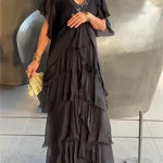 Zunera™ | Elegant V-Neck Long Dress