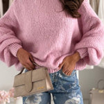 FIERRA pastel pink sweater with wool