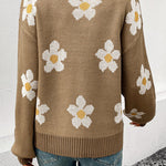 New autumn and winter fashionable long-sleeved jacquard sweater