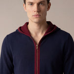 SANTONI CLASSIC HOODIE NAVY