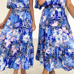 Temperament Elegant Short Sleeve Long Swing Holiday Dress