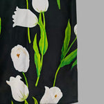 Long Sleeves Loose Floral Floral Printed Pleated Split-Joint Stand Collar Trench Coats