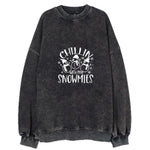Winter Wonderland Chillin With My Snowmies Vintage Sweatshirt