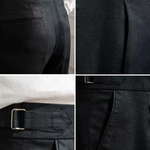 TUSCANY PLEATED COASTAL TROUSERS - Black