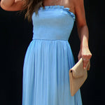 Sameera smocked tiered maxi dress