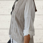 braided sleeveless sweater