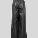 High Waisted Loose Pleated Pockets Split-Joint Pants Trousers