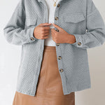 Lugogne Relaxed Lapel Oversized Long Sleeve Shirt