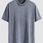 Basic Washed Distressed Drop Shoulder Oversize T-Shirt