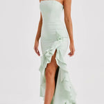 Sexy Off-shoulder Slim Fit Irregular Hem Maxi Dress