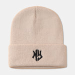 3D NY Letter Embroidery Pattern Casual Versatile Knitted Hat