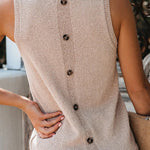 Scotlynn Back Button Knit Tank