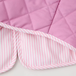 Rose Print Bow Quilted Jacket