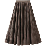 Vintage velvet pleated skirt