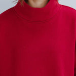 Loose Turtleneck Cropped Sweatshirt