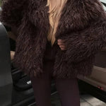 HOT TREND CHOCOLATE FUR JACKET