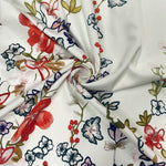 Long Sleeves Loose Elasticity Flower Print Round-Neck Maxi Dresses
