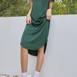 Sexy Fashion Beach Dress Irregular Hem Midi Dress