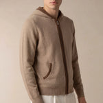 SANTONI CLASSIC HOODIE BROWN
