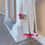 Knitted dress with cuffs combination