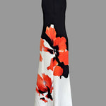 Skinny Sleeveless Flower Print Round-Neck Maxi Dresses