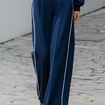 Navy Cropped Track Suit